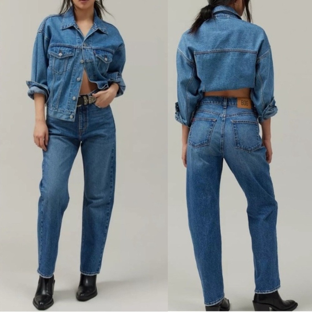 BDG Cowboy Jean Size 29 Blue Denim High Rise Straight Leg Western Indie 90s